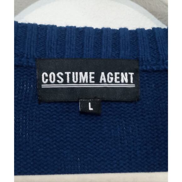 Ted Lasso Coach AFC Richmond Sweater Halloween Costume Cosplay Blue Size Large - Picture 2 of 10